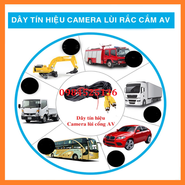 Dây camera lùi ô tô loại dài 6m,15m. Dây Tín Hiệu Kéo Dài Nối Camera Lùi Jack Av-Hoa Sen Dùng Để Lắp Cho Các Xe Dài Như Xe Tải, Xe Chở Khách. Cáp Tín Hiệu Camera sau, dây cam ze.Hướng dẫn lắp cam lùi.