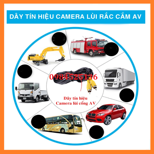 Dây camera lùi ô tô loại dài  6m,15m. Dây Tín Hiệu Kéo Dài Nối Camera Lùi Jack Av-Hoa Sen Dùng Để Lắp Cho Các Xe Dài Như Xe Tải, Xe Chở Khách. Cáp Tín Hiệu Camera sau, dây cam ze.Hướng dẫn lắp cam lùi.