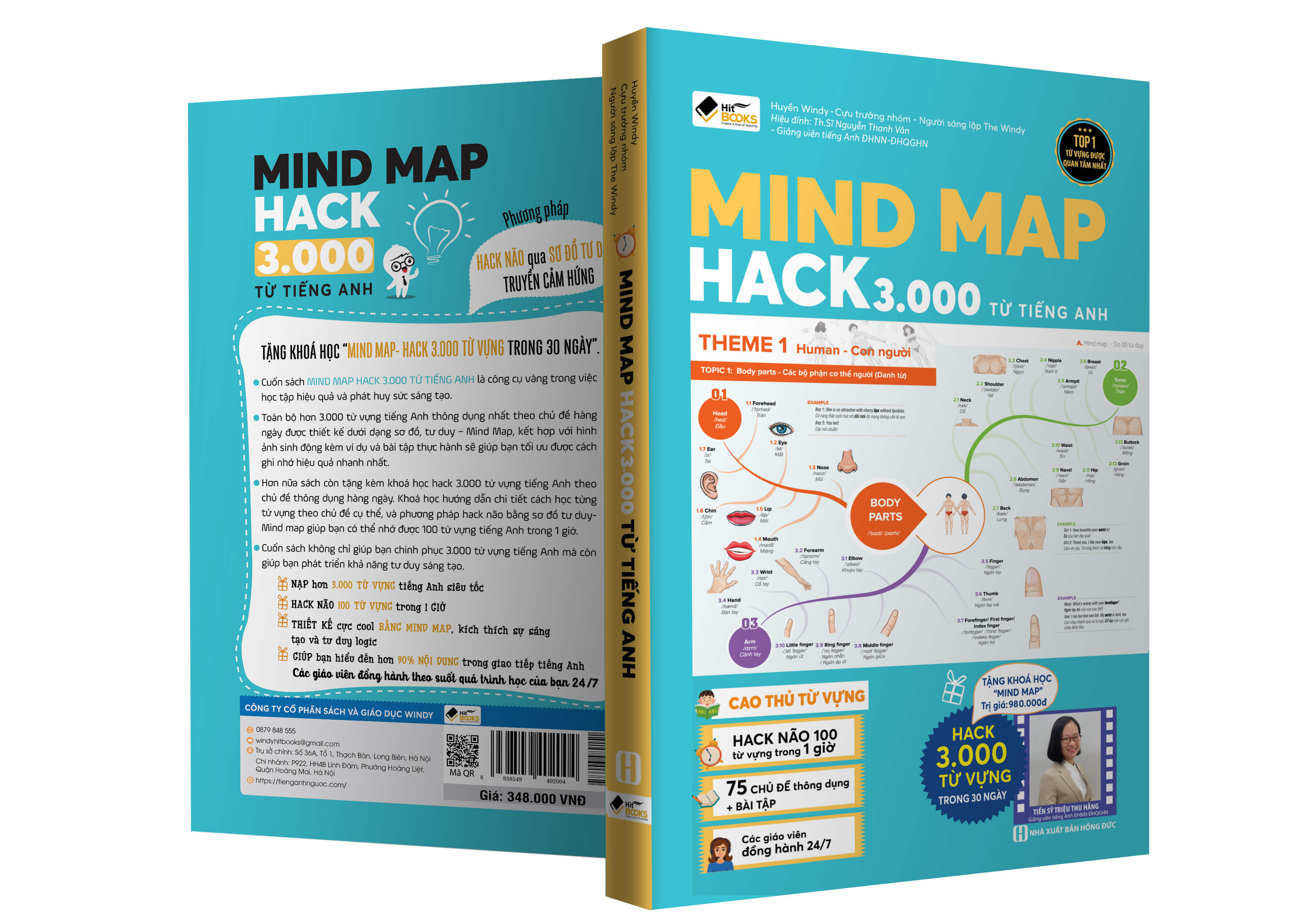 Sách - Mind map hack 3000 từ vựng tiếng Anh bằng sơ đồ tư duy - HITBOOKS