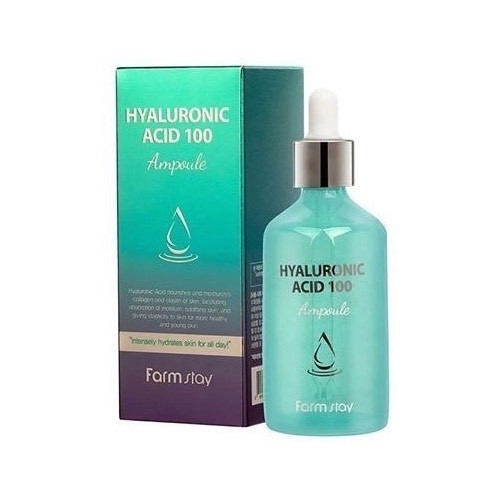 Tinh chất làm trắng và cấp ẩm cho da -Farmstay Hyaluronic acid 100 Ampoule