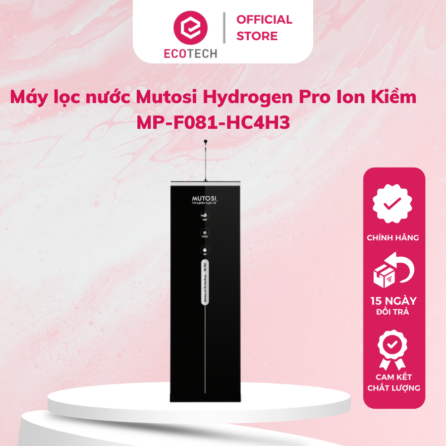 Máy lọc nước Mutosi Hydrogen Pro Ion Kiềm MP-F081-HC4H3 hàng chính hãng