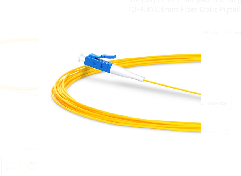 Dây nhảy quang LC UPC Simplex OS2 Single Mode PVC Pigtail sample - Xmethod Network - Hàng chính hãng