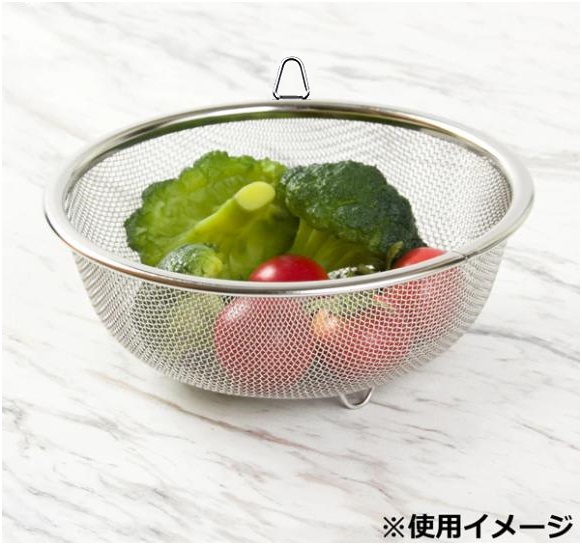 Rổ inox Echo Kinzoku rửa rau củ dùng cho nhà bếp hàng nội địa Nhật Bản