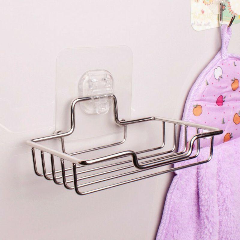 Giá để đồ xà bông bằng inox dán tường gọn gàng tiện ích