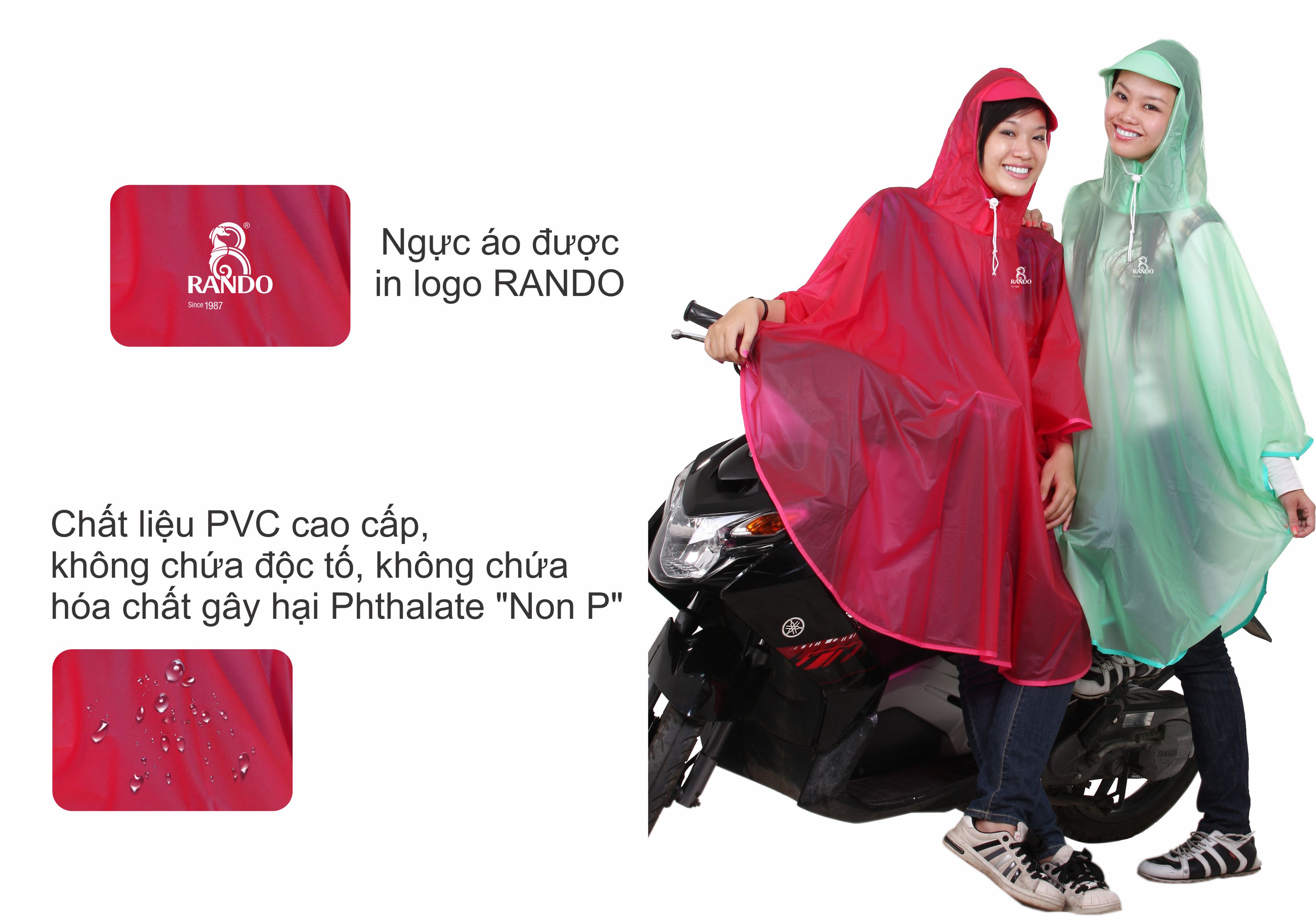 Áo mưa Rando Poncho Cánh Bướm trong màu free size giúp che chở cho người thân yêu của bạn ( GIAO MÀU NGẪU NHIÊN)