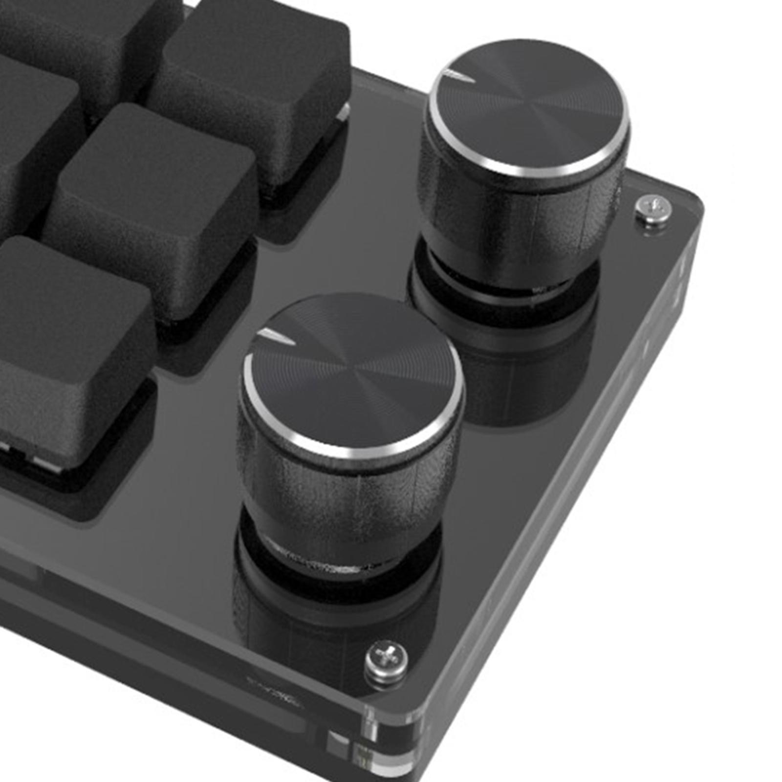 Black One Handed Mini 12 Keys Game Keyboard Tools Programmable Premium