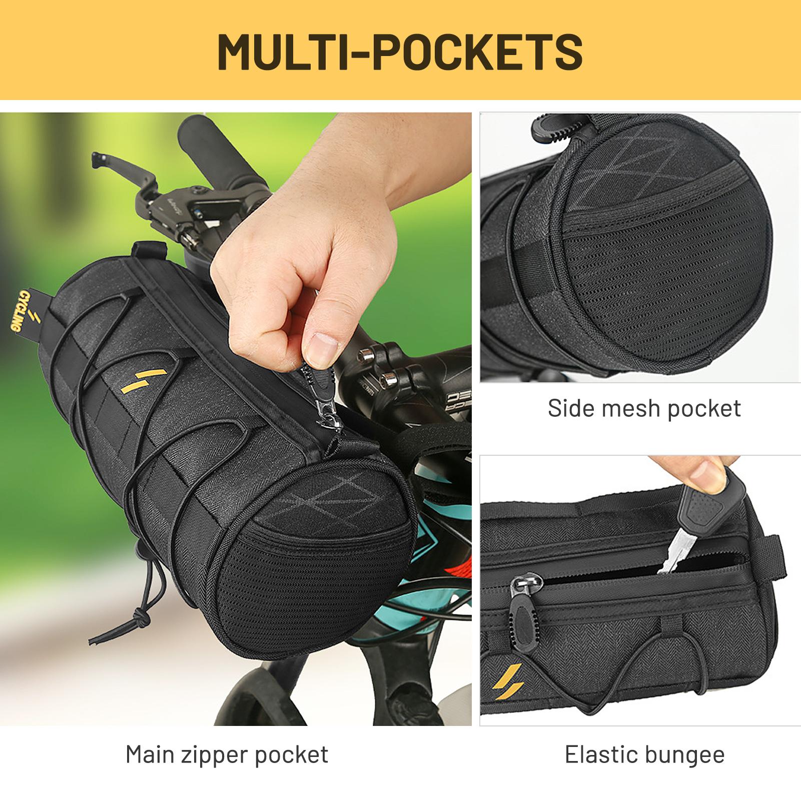 Bike Handlebar Bag Multi-functional Cycling Front Bag Bicycle Front Frame Top Tube Bag Saddle Bag Shoulder Bag