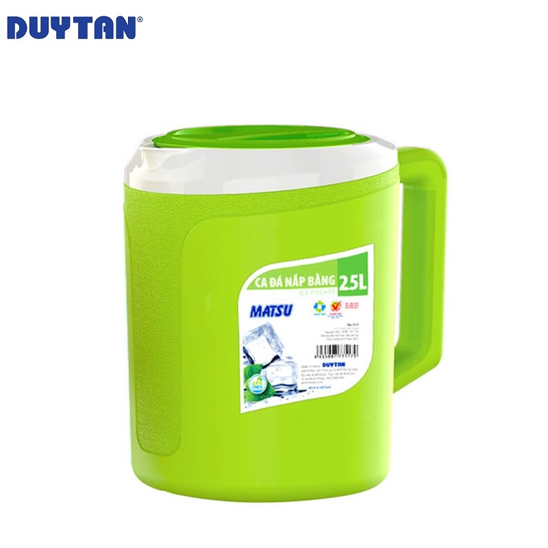 Ca đá nắp bằng nhựa Duy Tân Matsu 2.5 lít - 35179 - Giao màu ngẫu nhiên - Hàng chính hãng