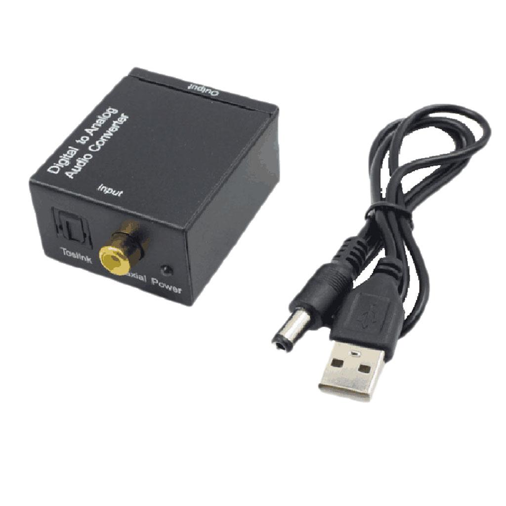Kỹ Thuật Số Toslink SPDIF Dỗ Dành Để Analog RCA Audio W/USB Cáp Quang