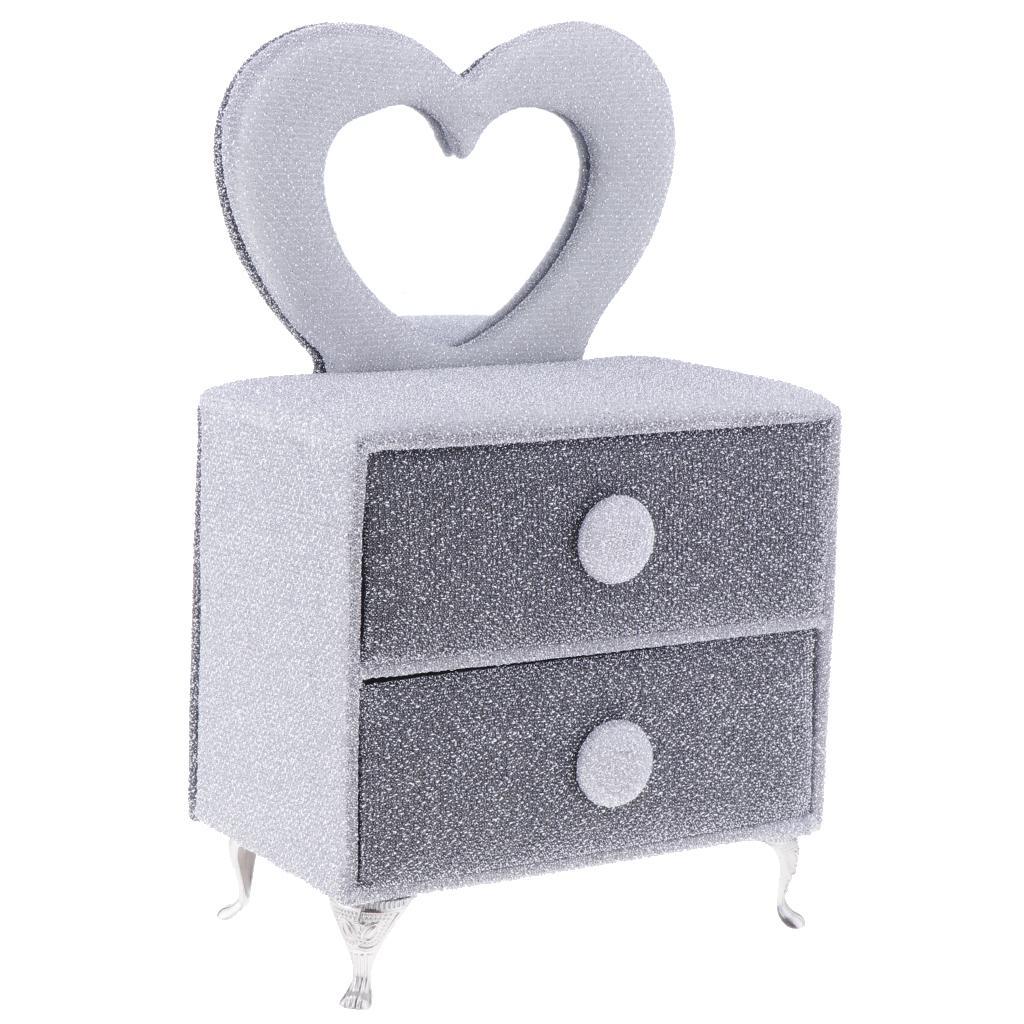 1/6 European Style Silver Dressing Table Dresser Dolls House Furniture for 12'' Hot Toys Phicen Action Figure