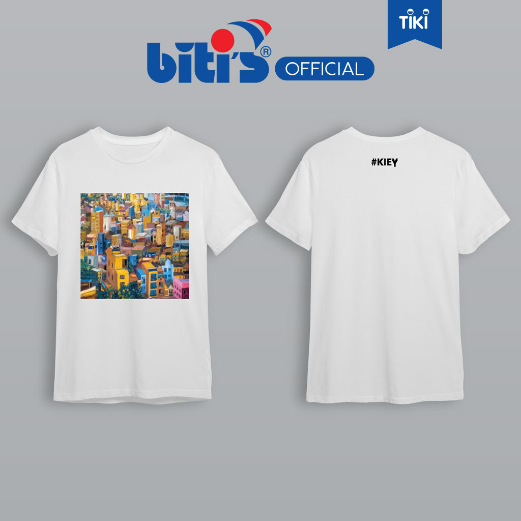 [BST đặc biệt BITI'S X KIEY] Áo Thun Cotton Kiey Unisex Universe T-Shirt BOU000300TRG (Trắng) - S 45-&gt;55kg