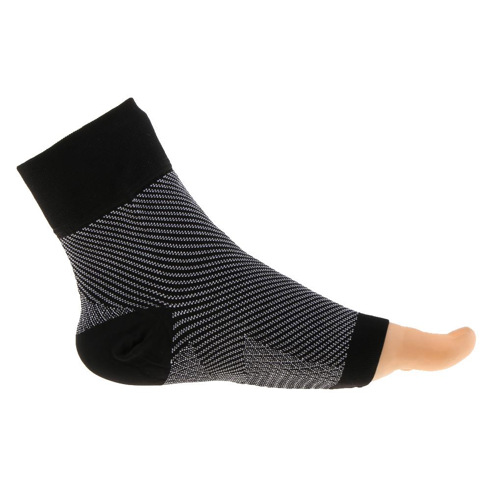 Ankle Support Compression Toeless Socks Foot Sleeve Arch Heel Pain Relief M
