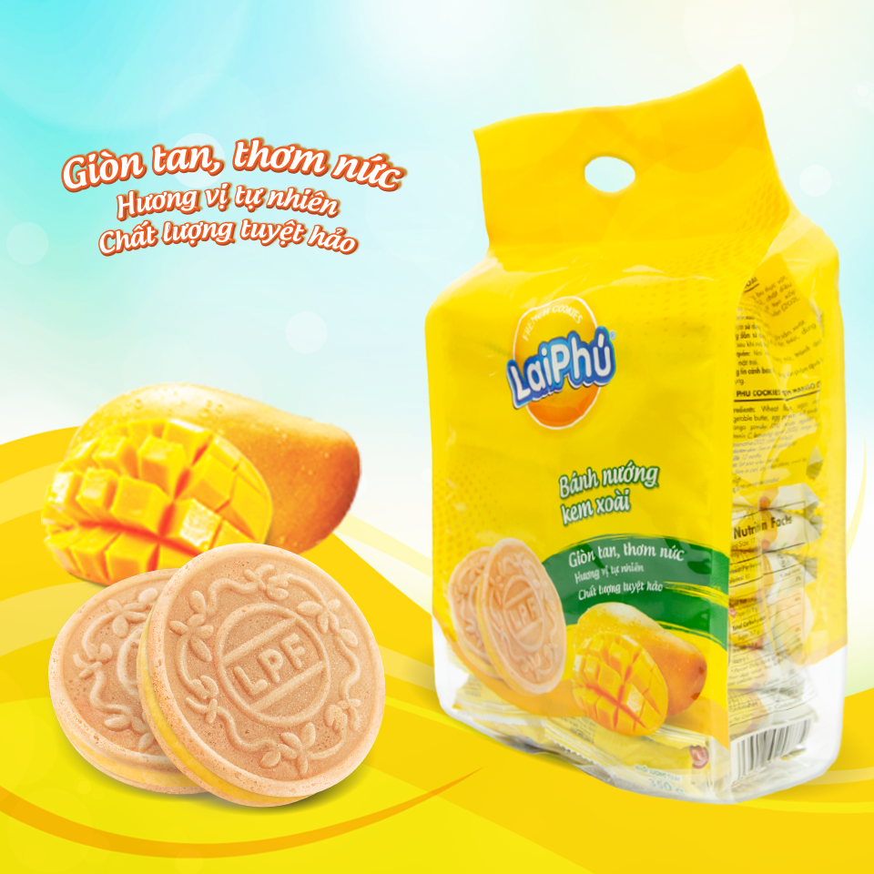 Bánh Cookie Lai Phú Kem Xoài 350G