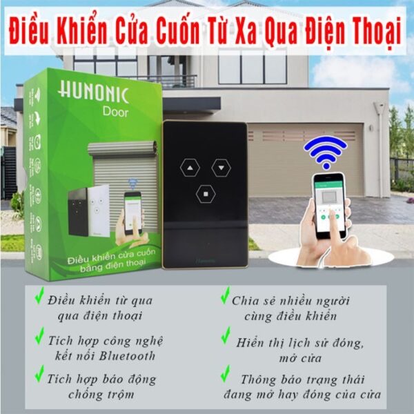 [BẢN CAO CẤP] Công Tắc Cửa Cuốn Thông Minh ,Viền Vàng,Cảnh Báo Chống Trộm - Hàng Chính Hãng