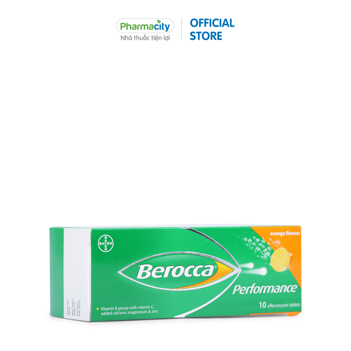 Viên bổ sung vitamin tổng hợp và khoáng chất Berocca Performance (Tuýp 10 viên)