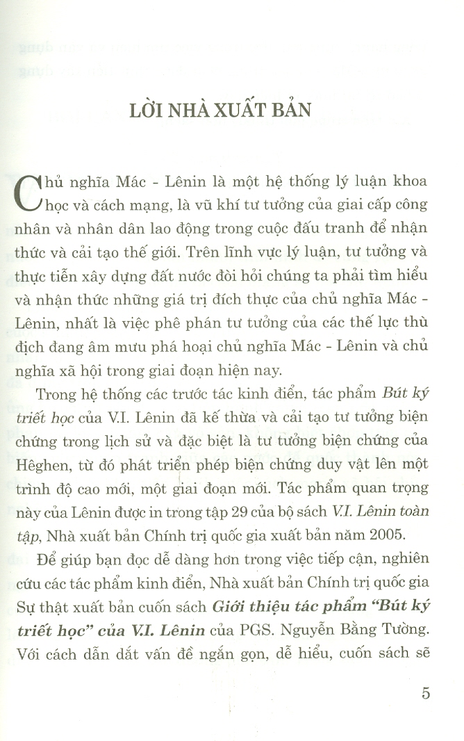 Giới thiệu tác phẩm: "Bút Ký Triết Học" Của V.I. Lênin