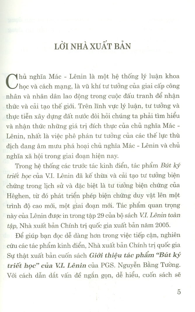 Giới thiệu tác phẩm: &quot;Bút Ký Triết Học&quot; Của V.I. Lênin