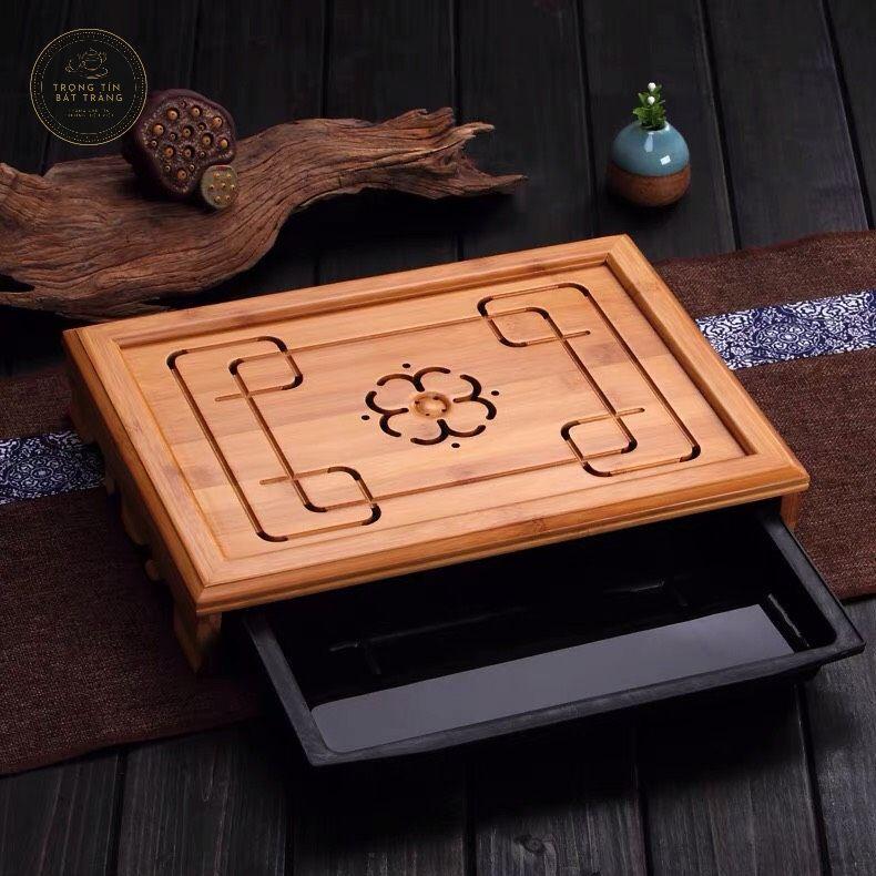 Khay Trà Tre Cao Cấp Chữ Nhật Kích Thước 36*26*6 KT 37