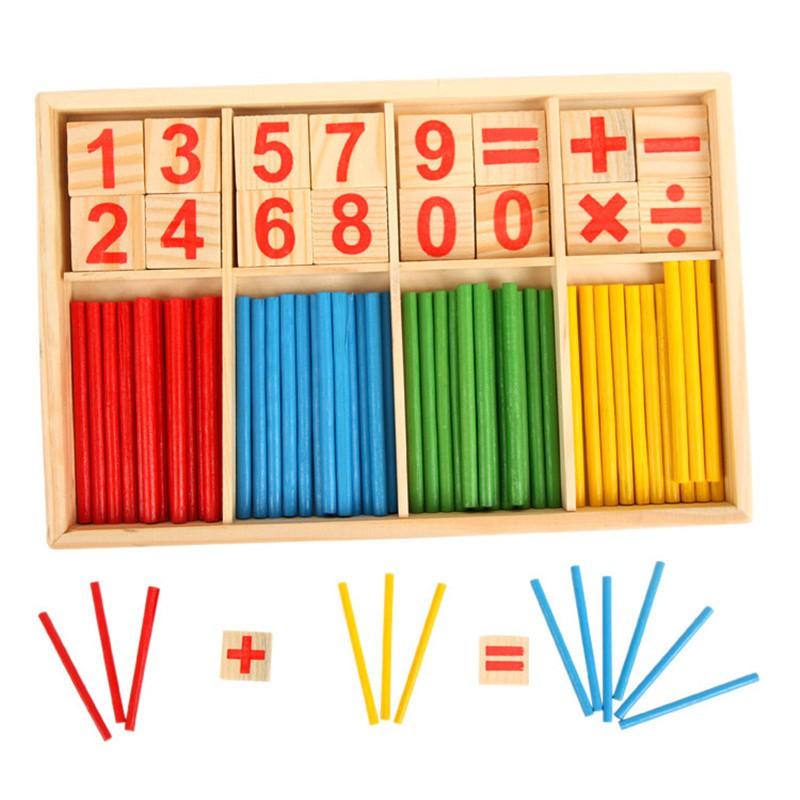 Đồ chơi học toán Bảng que tính gỗ gồm que tính và số
