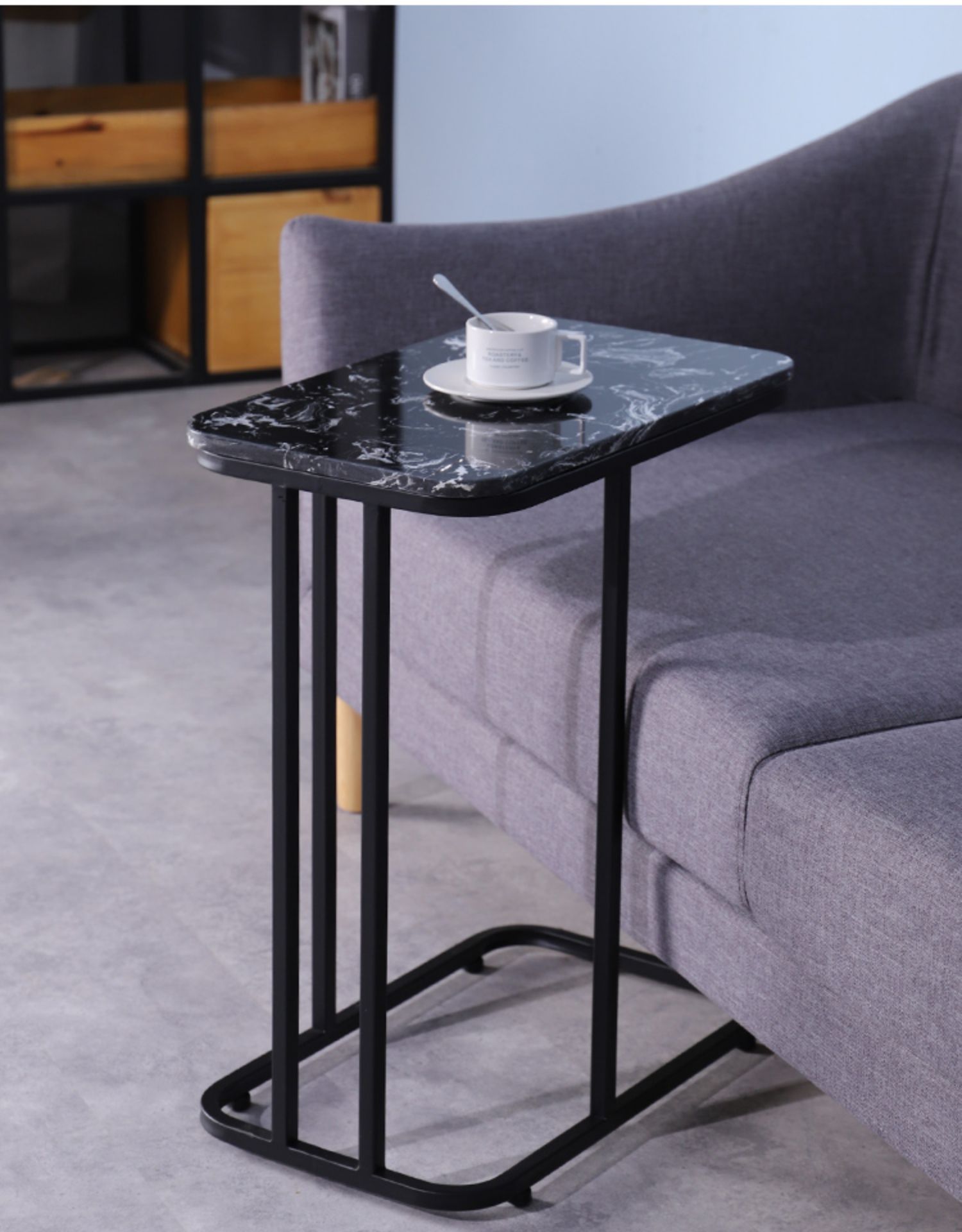 Bàn Trà Đá, Táp Trà Đá Sofa Mặt Đá Ceramic Siêu Đẹp Chân Sắt Sơn Tĩnh Điện Bền Bỉ KT D40xH50