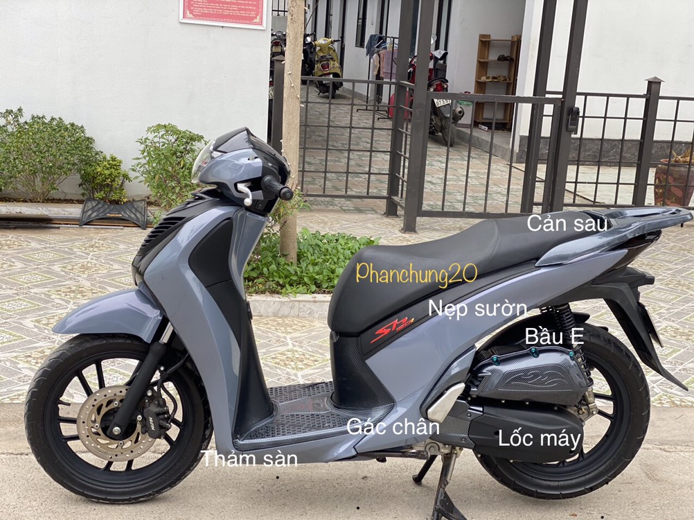 COMBO BỘ ỐP PHỤ KIỆN TRANG TRÍ DÙNG CHO ĐỜI XE SH 2012 2013 2014 2015 2016 CACBON