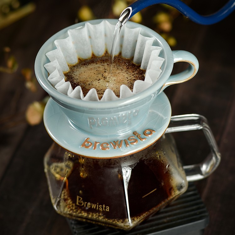 Phễu lọc cà phê Next Wave sứ cao cấp Brewista Dripper - màu xanh ngọc
