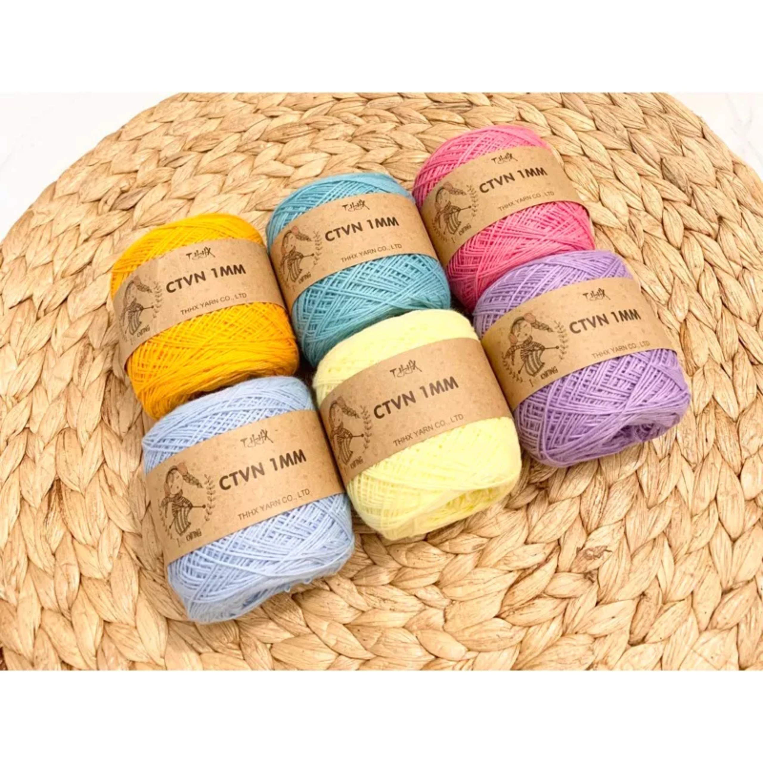 Sợi Cotton Việt Nam 1mm dùng trong đan, móc len