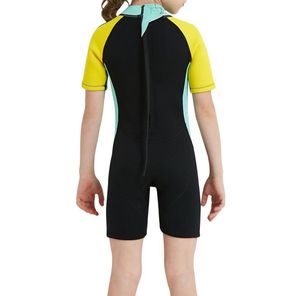 Kids Wetsuit,2.5mm Neoprene Thermal Swimsuit,Short Sleeve Kids Wet Suits for Swimming Scuba Diving,Full Wetsuit for Girls Boys