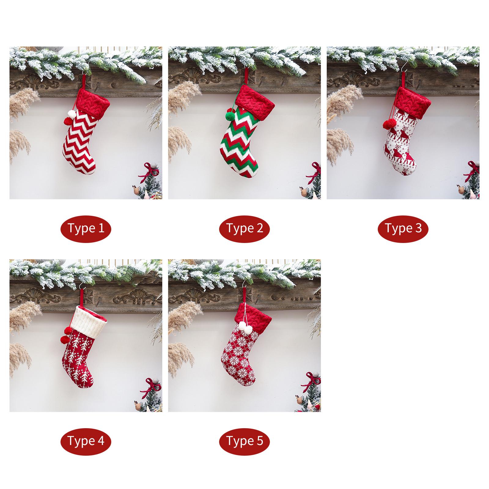 Vớ Treo Dệt Kim Cho Trang Trí Giáng Sinh Và Ngày Lễ Gia Đình Xmas