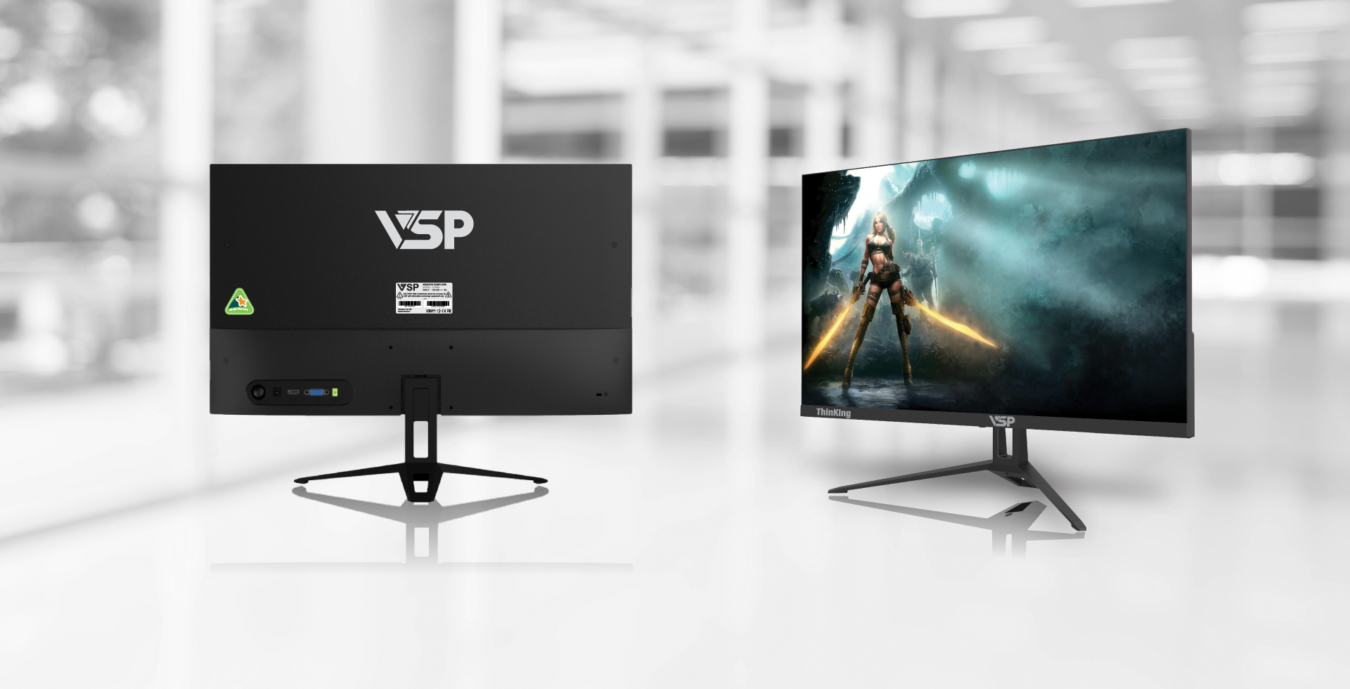 Màn hình Phẳng Tràn viền Slim Bezel 27inch VSP V2704S (27&quot; VA FHD 75Hz, HDMI+VGA) - Hàng chính hãng TECH VISION phân phối