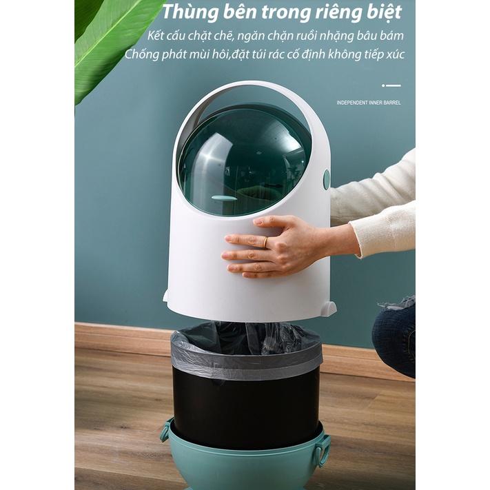 Thùng rác gia đình Không Gian Mở Space Capsule Shaped Trash Can Dung Tích 20L