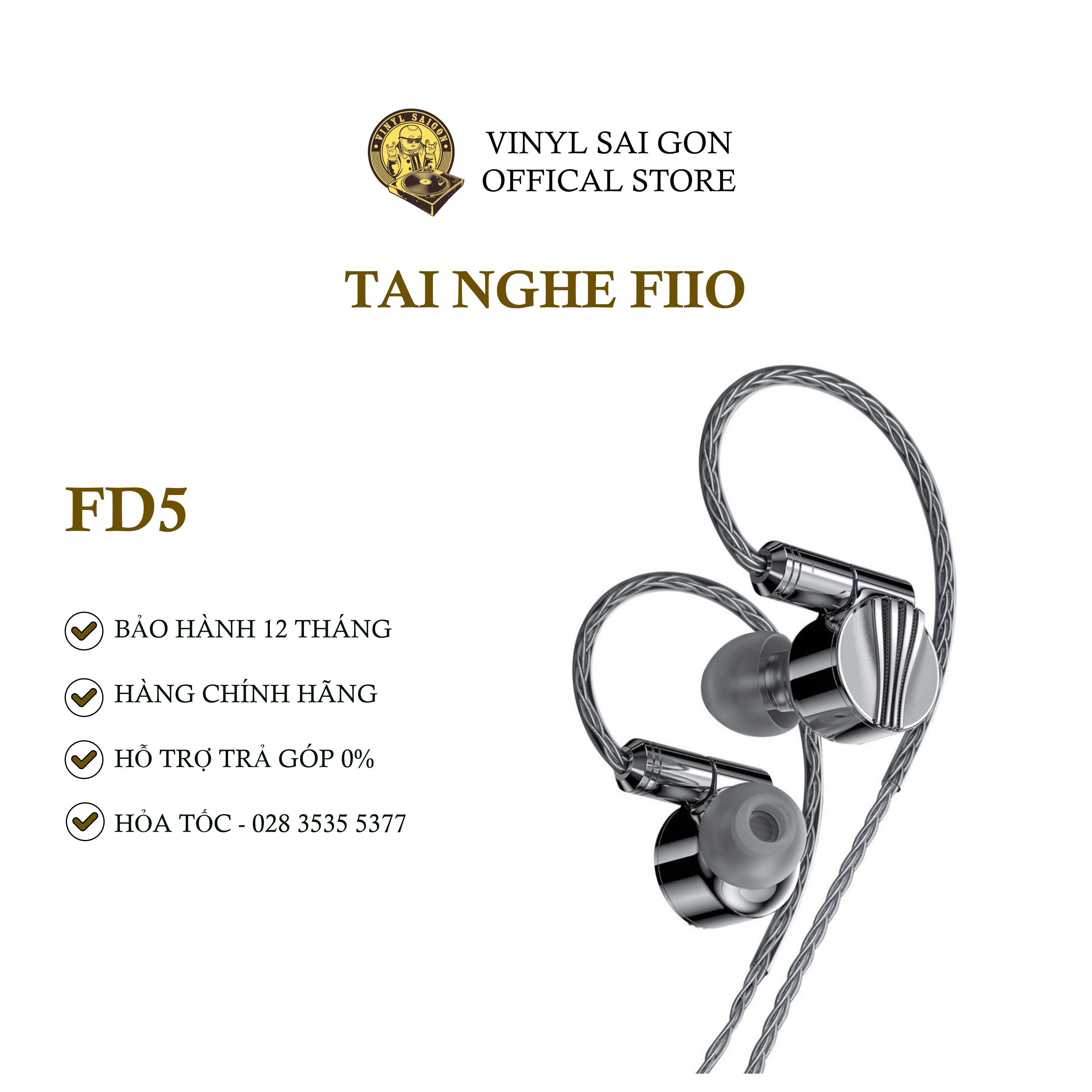 Tai Nghe Có Dây Nhét Tai FiiO FD5 - Hàng Nhập Khẩu