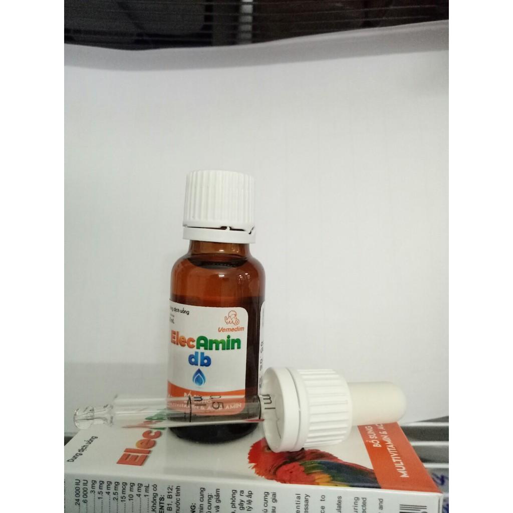 1 LỌ ELECAMIN DB TĂNG CƯỜN.G CÁC VITAMIN THIẾT YẾU CHO CHIM,VẸT,YẾN PHỤNG,CHÓ,MÈO,DÊ,HEO