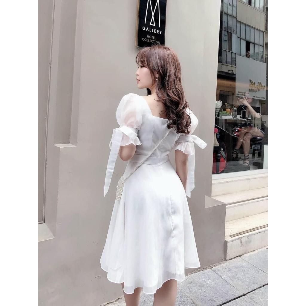 Đầm Chất tơ xốp mịn 2 lớp