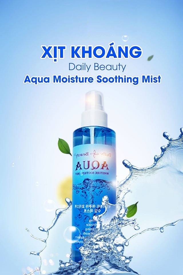 Combo 8 hộp Xịt khoáng Daily Beauty Aqua Moisture Soothing Mist xuất xứ Hàn Quốc