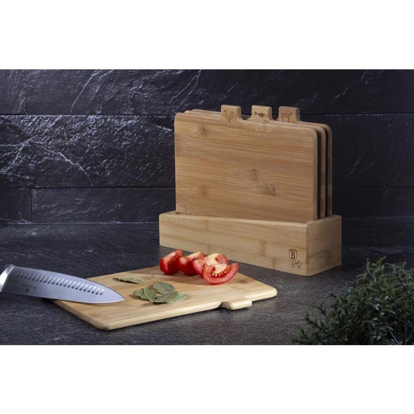 Bộ dao 5 món kèm thớt tre Berlinger Haus BH/2567, set 4 thớt tre Berlinger Haus BH/7213