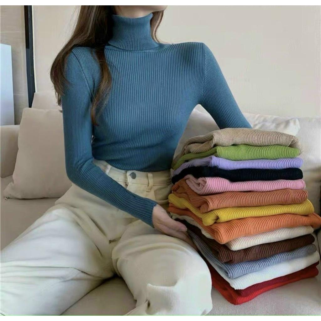 Áo thun cổ lọ nữ, áo cổ lọ cao 6 phân - Đông mặc ấm, hè mặc mát (Freesize)