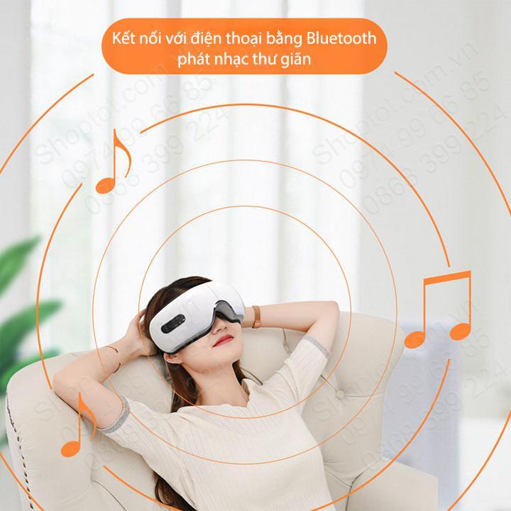 Máy massage mắt đa chức năng: Chườm nóng, rung, có bluetooth EM-004