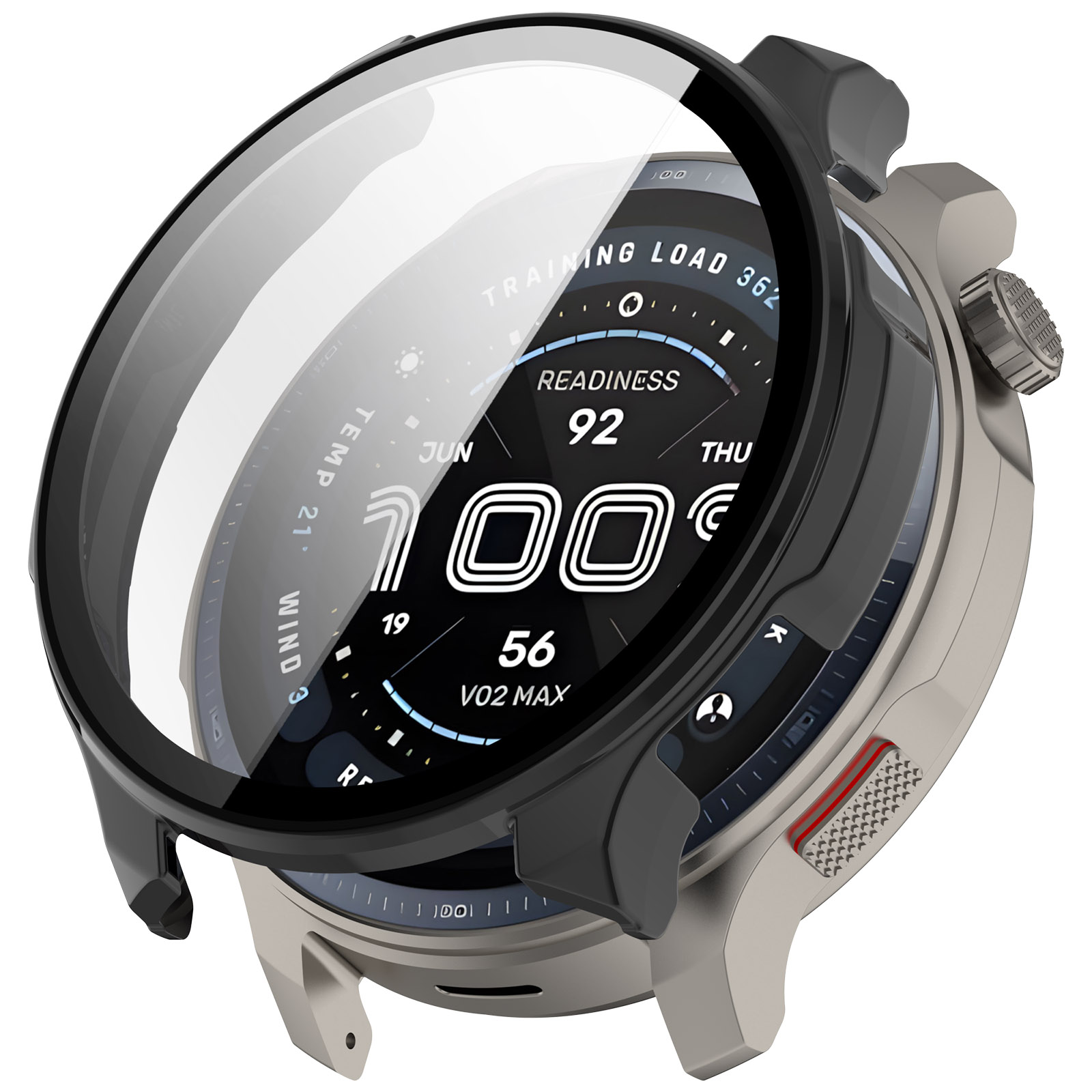 Ốp Case PC Mặt Kính Cường Lực chống va đập cho Amazfit Balance 2 - Hàng Chính Hãng