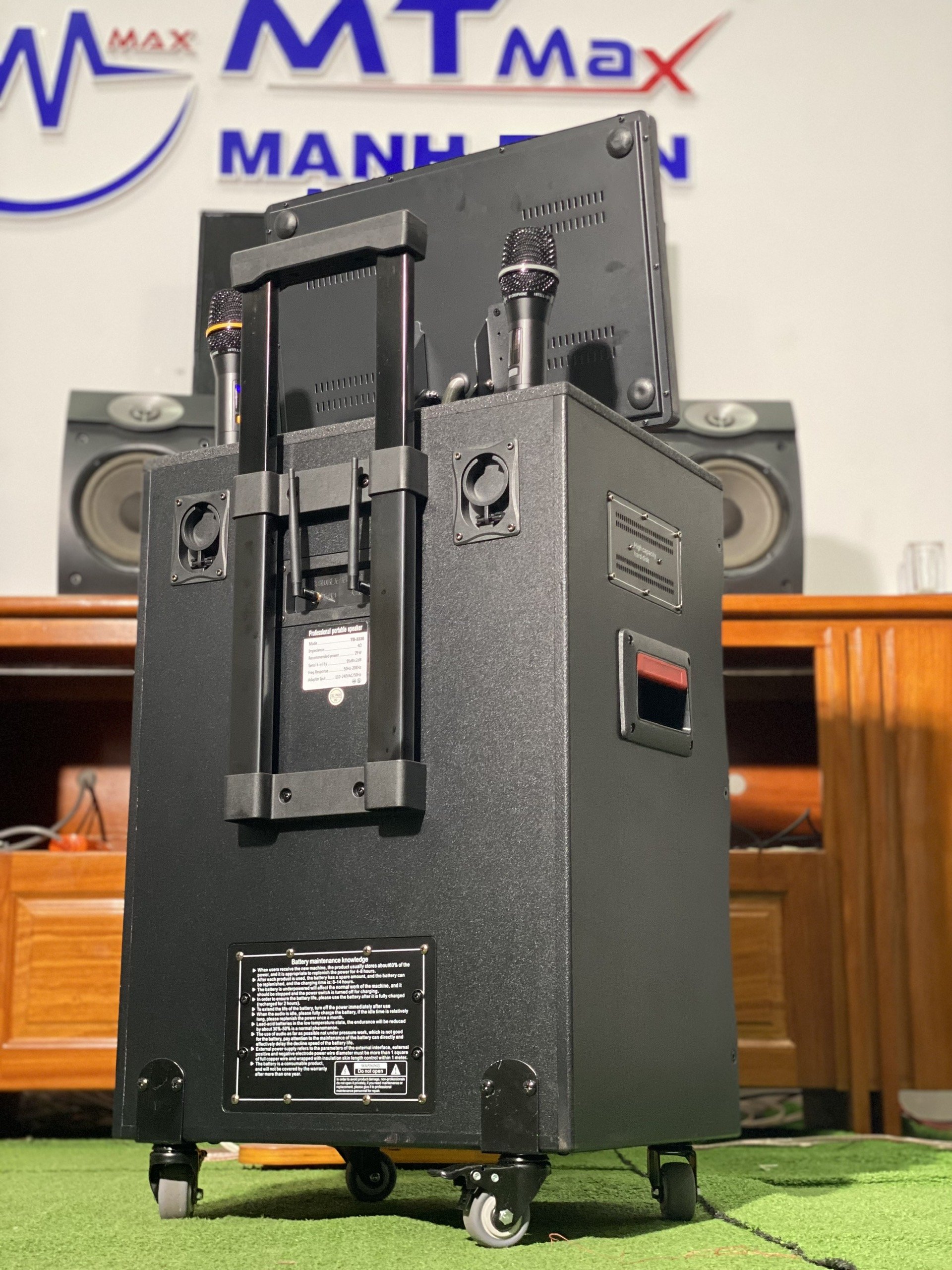 Loa Màn Hình MTMAX TB3339 Bass40 Mới Nhất Đã Có Mặt Tại Việt Nam Màn Hình 19inch Góc Nhìn 178 Độ Công suất 600W Hệ Thống 5 Loa, 3 Đường Tiếng Đi Kèm Cặp Micro Kim Loại Sang Trọng Chống Hú Cao Cấp. HÀNG CHÍNH HÃNG