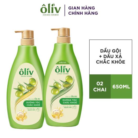 Combo Gội Xả Ôliv Dưỡng Tóc Chắc Khoẻ 650mlx2 ( không xuất hóa đơn đỏ )