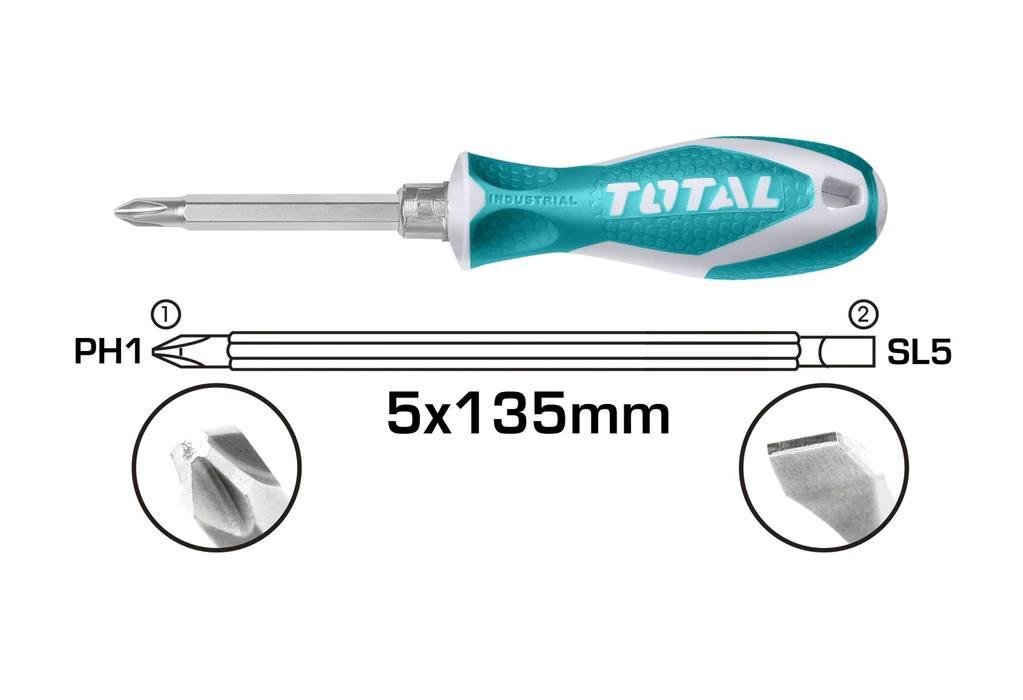 BỘ TUA VÍT 2 TRONG 1 TOTAL THT250226 - HÀNG CHÍNH HÃNG