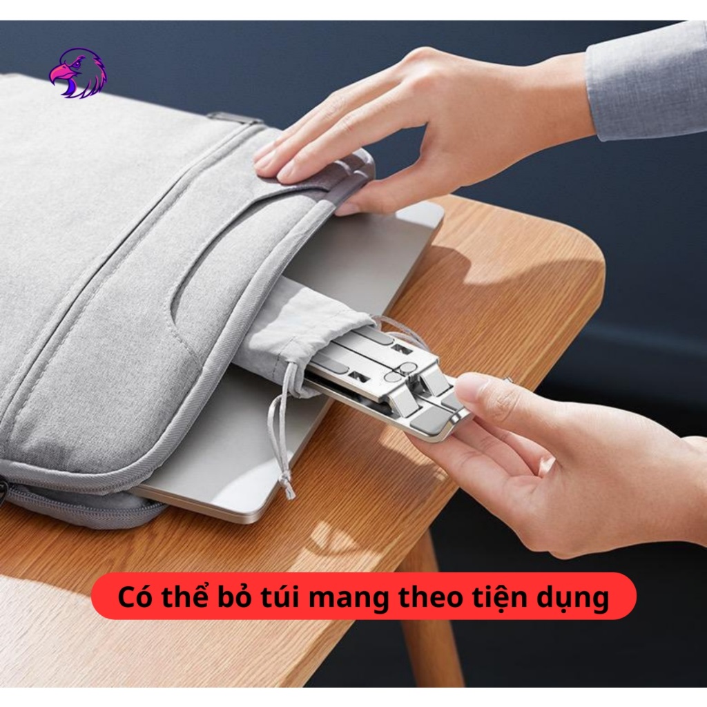 Bộ Giá Đỡ Laptop gấp gọn và quạt - Đế Kê Laptop Tản Nhiệt Có Thể Điều Chỉnh Độ Cao