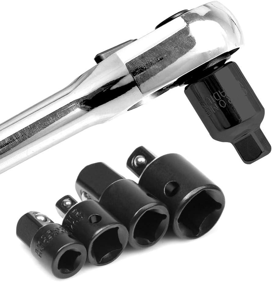 4 Bộ Tăng Giảm Tốc Bộ Bánh Răng Bộ Chuyển Đổi Giảm Tốc Bộ Điều Hợp Cho 1/2" 1/4" 3/8" Trình Điều Khiển Ổ Cắm Và Bit