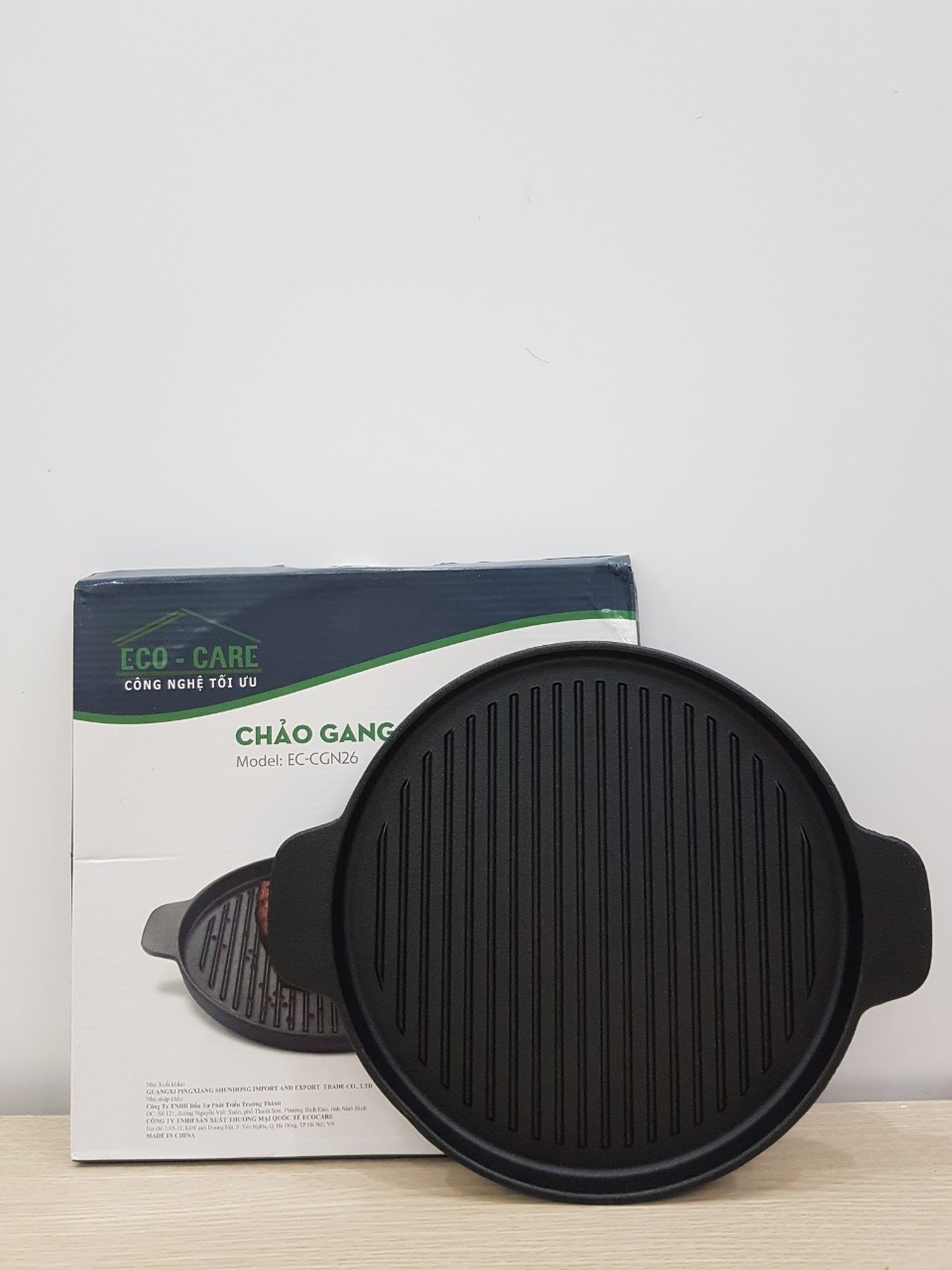 CHẢO GANG NƯỚNG EC-CGN24 CM