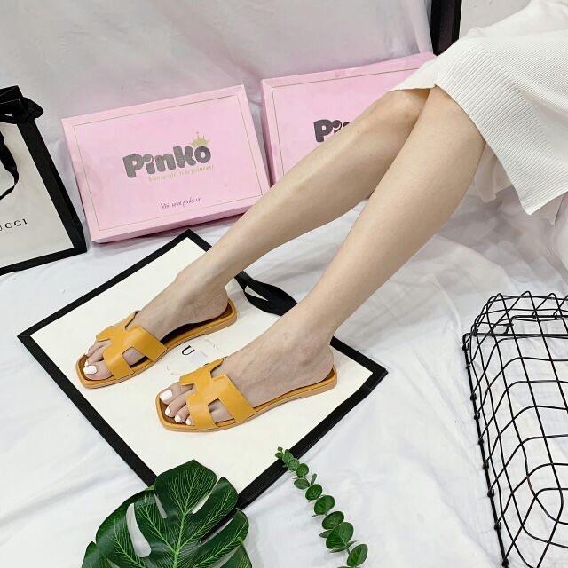 Dép quai H nhiều màu đế nâu