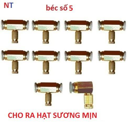 bộ 10 béc phun sương bằng đồng (số 5)