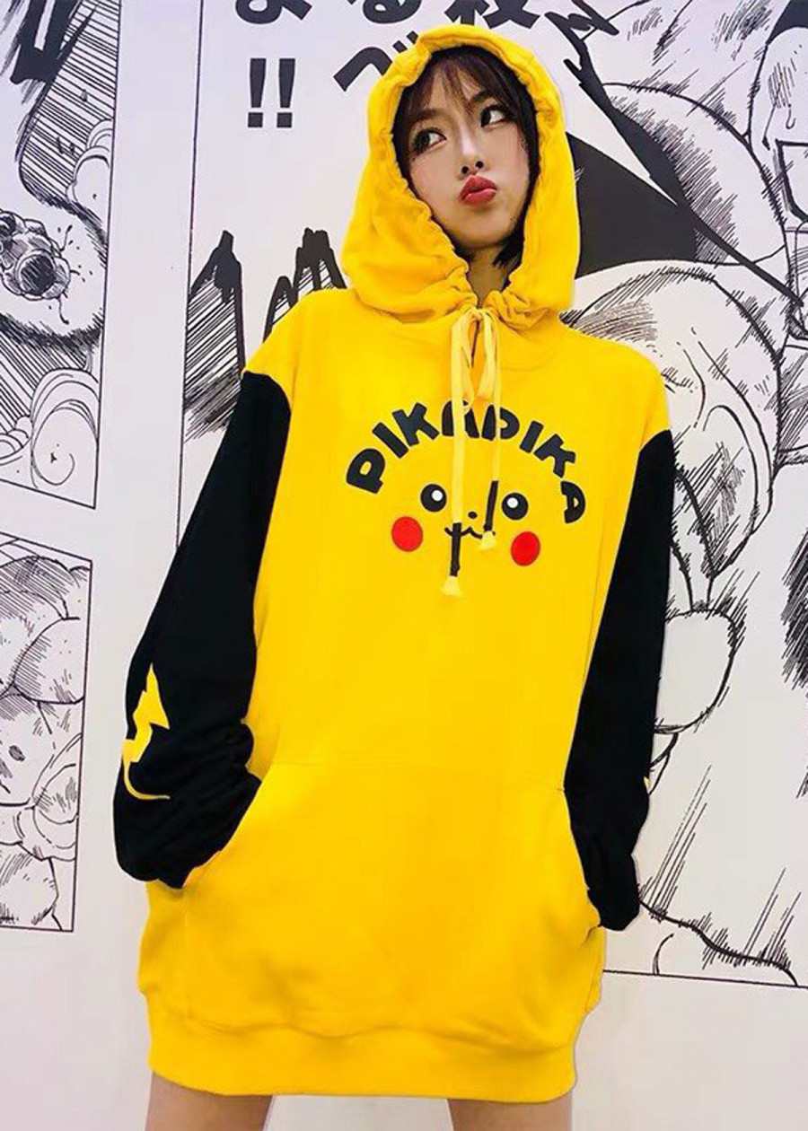 Áo Khoác Hoodie Trùm Đầu Pikachu PCLZB34