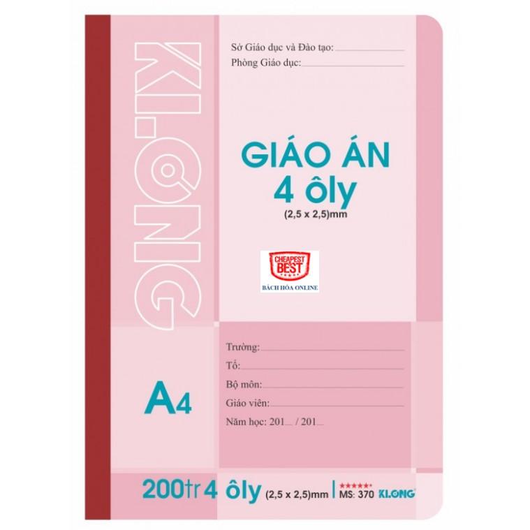 Vở giáo án ô ly - 200 trang; MS: 370