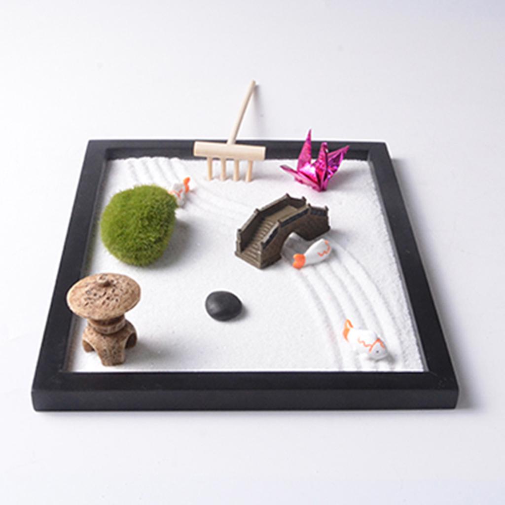 MINI ZEN GARDEN Relaxing Meditation Feng Shui Relaxation Sand Tray